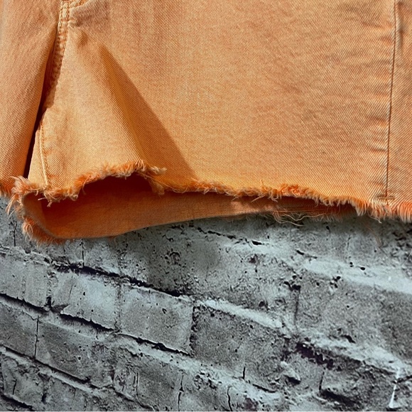 Universal Thread Orange Vintage Mini Raw Hem Shorts - Picture 3 of 7